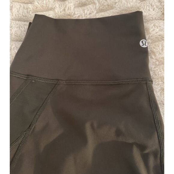 LULULEMON Womens Olive Green Leggings Pants Size 12 - Picture 4 of 6